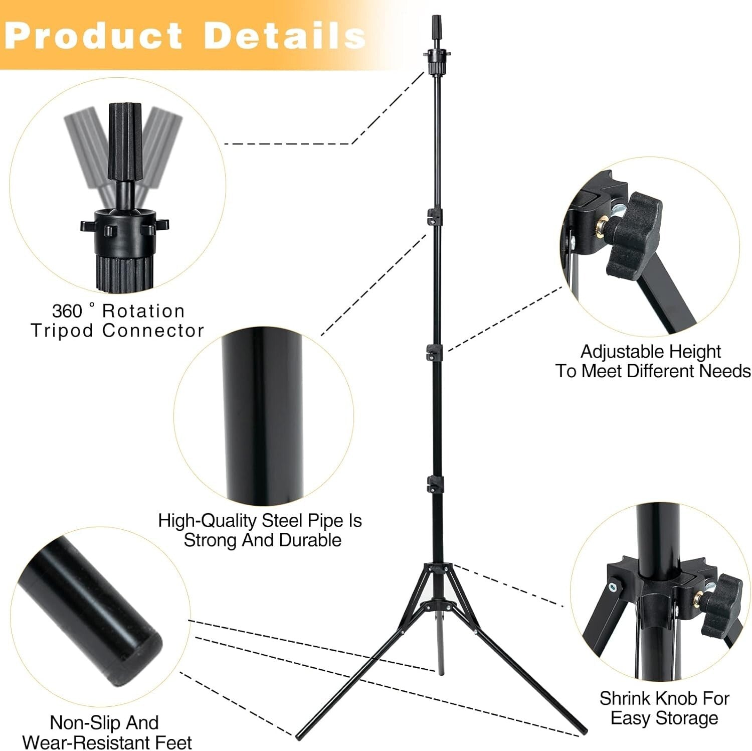 Versatile Tripod Wig Stand with Heating Hot Comb: Ideal for Cosmetology Training