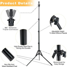 Load image into Gallery viewer, Versatile Tripod Wig Stand with Heating Hot Comb: Ideal for Cosmetology Training