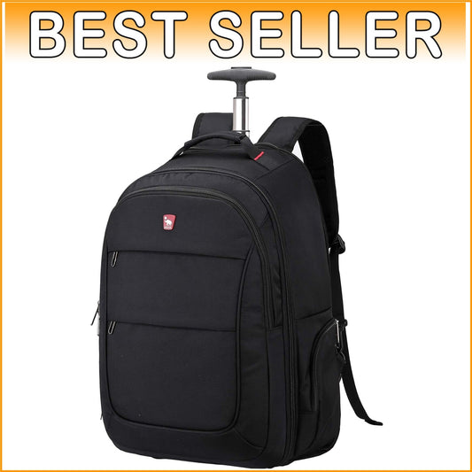 17.3-Inch Rolling Laptop Backpack with Wheels - Business Travel Convenience