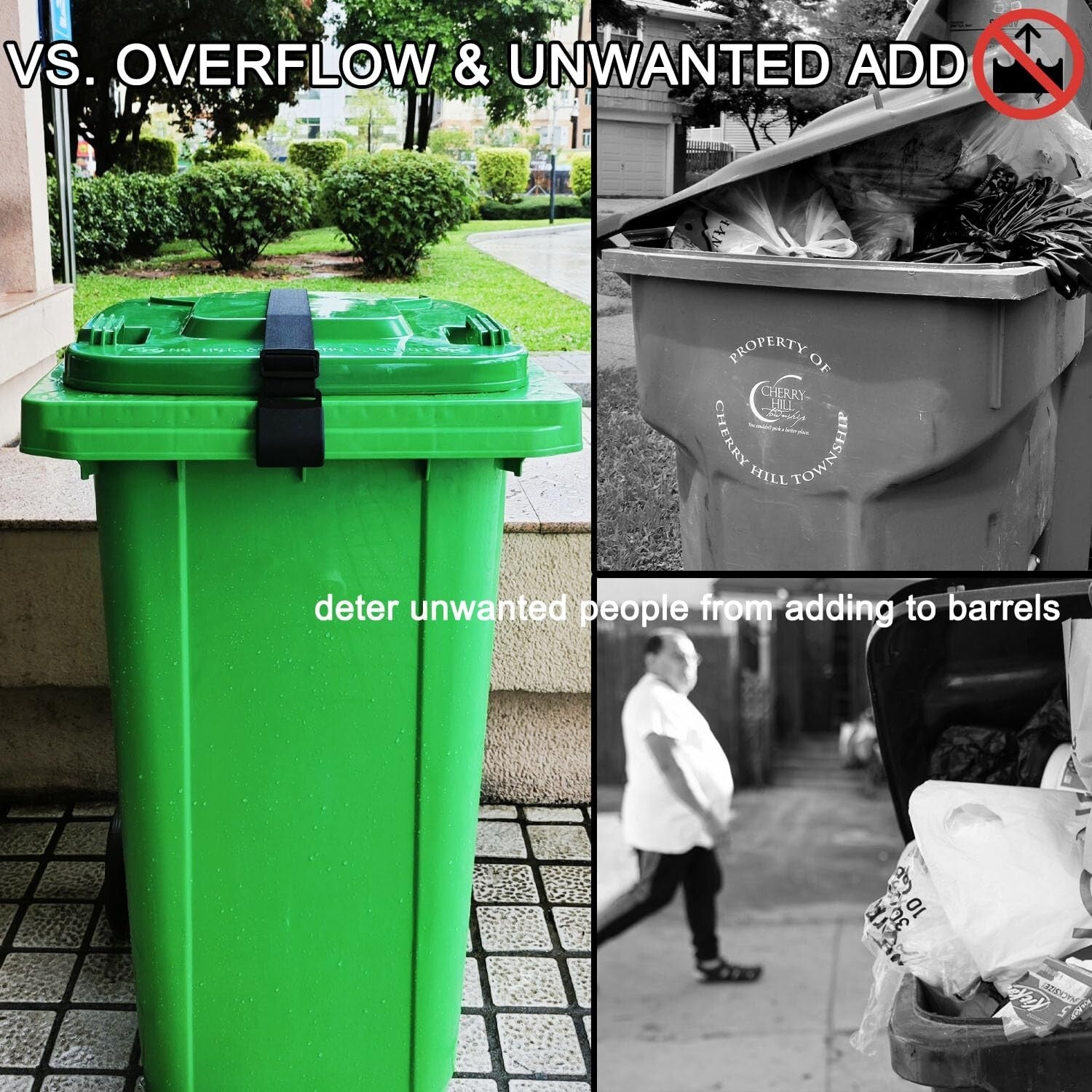 Effective Double Claw Design Trash Can Locks – Universal Fit for 28-96 Gallons