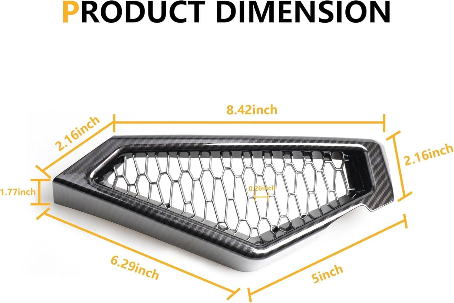 Custom Fit Carbon Black Front Mesh Grill Cover for 2020-2025 Polaris RZR PRO XP