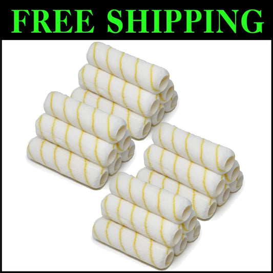 Professional-Grade 9 Inch Paint Roller Covers, 24 Pack - Shedless and Lint-Free