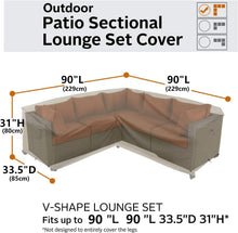 Load image into Gallery viewer, Premium Weather-Resistant V-Shaped Couch Cover - 600D Desert Khaki 90" x 90"