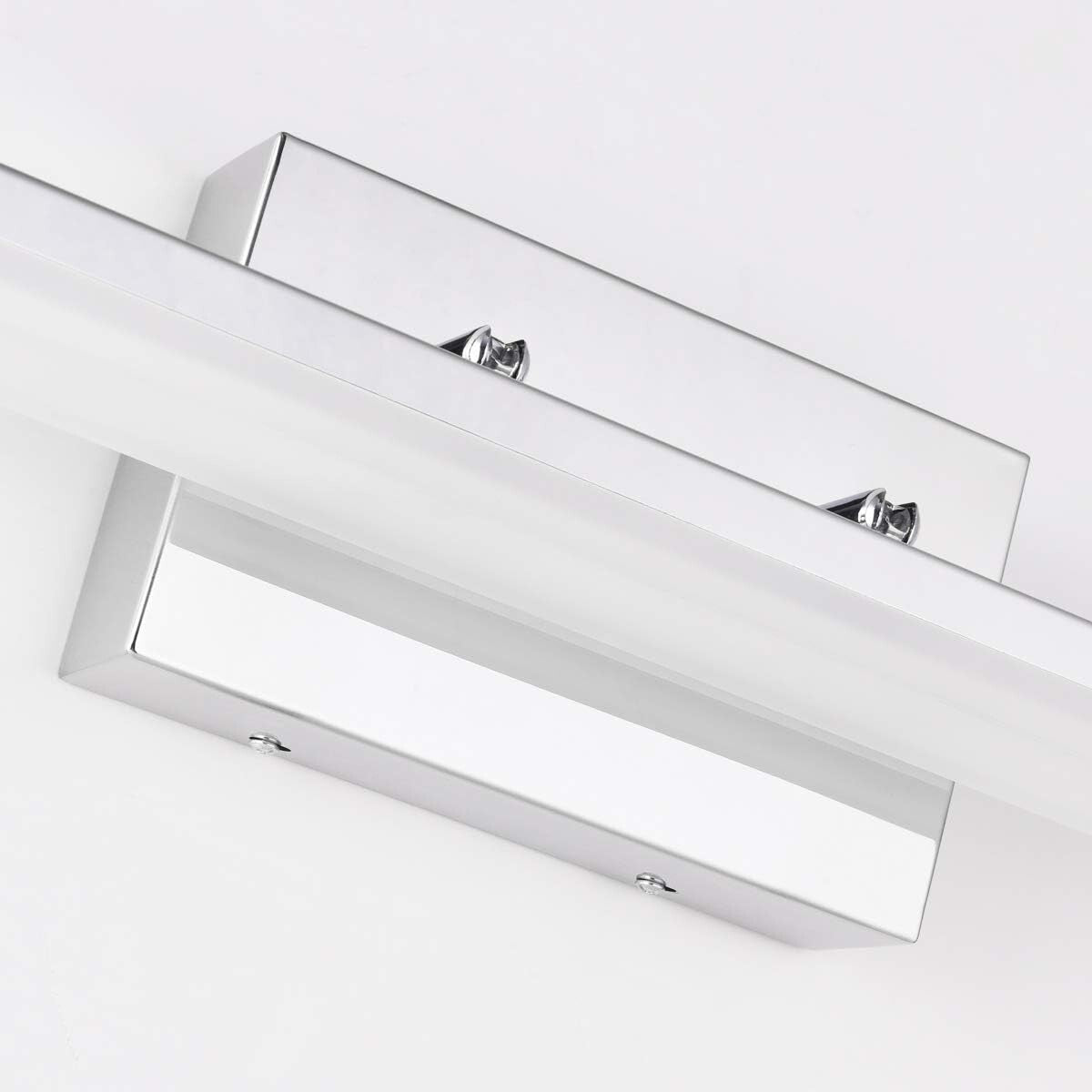 Sleek 36in Chromed LED Vanity Light for Stylish Bathroom - Adjustable & Dimmable