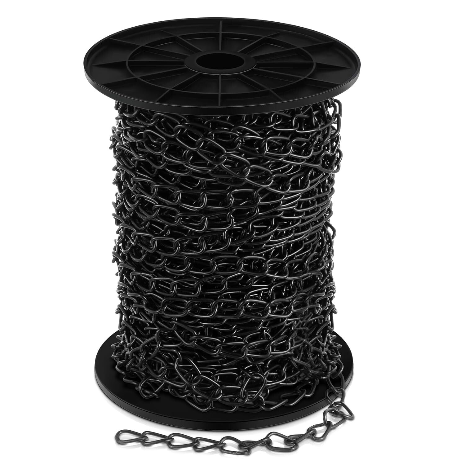 300ft Durable Galvanized Steel Jack Chain in Elegant Black for Versatile Hanging