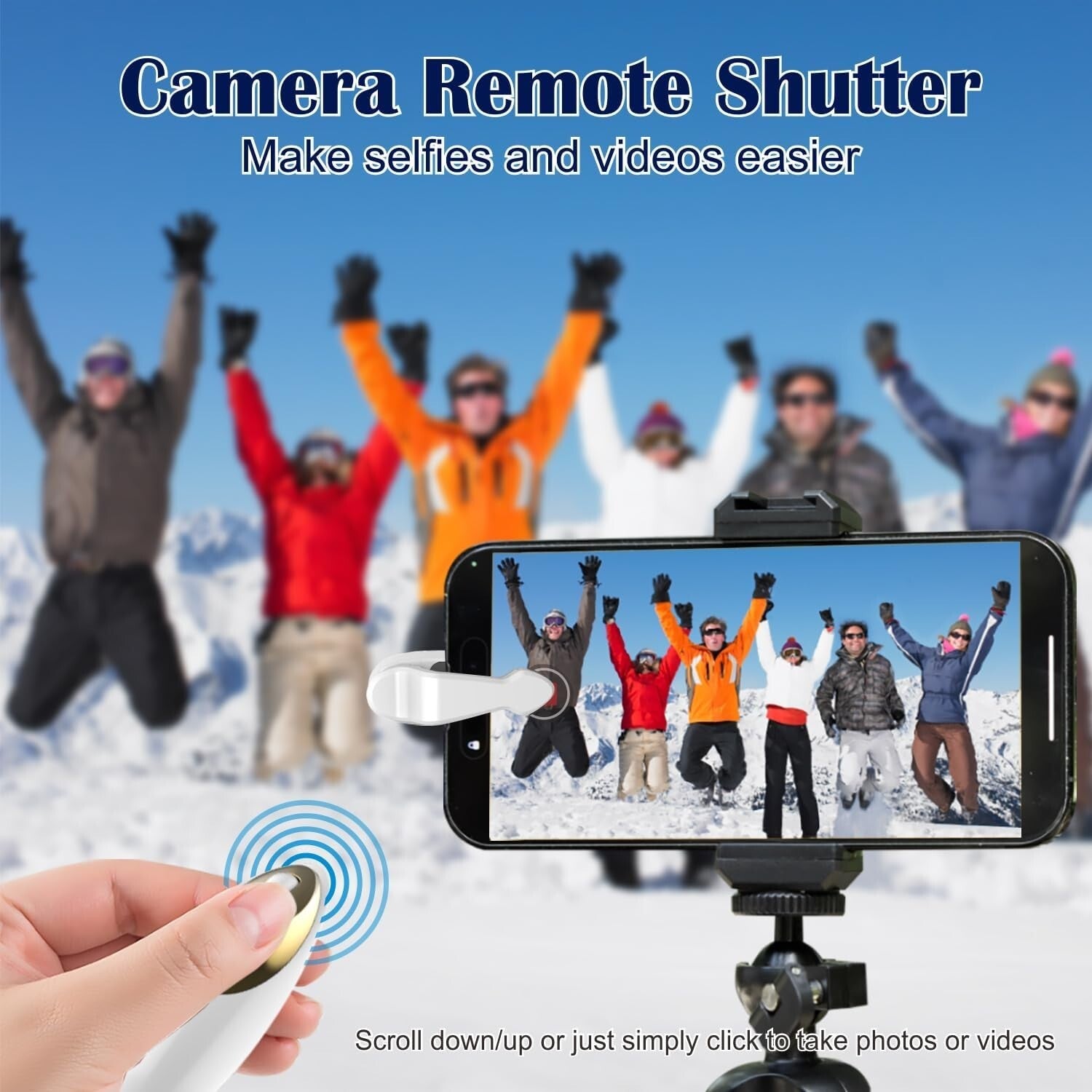 Ergonomic Remote Control Page Turner for Kindle, iPad & TikTok Browsing - White