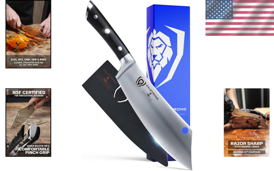 Versatile 8-Inch Kitchen Knife - Gladiator Series Cleaver with Ergonomic Handle