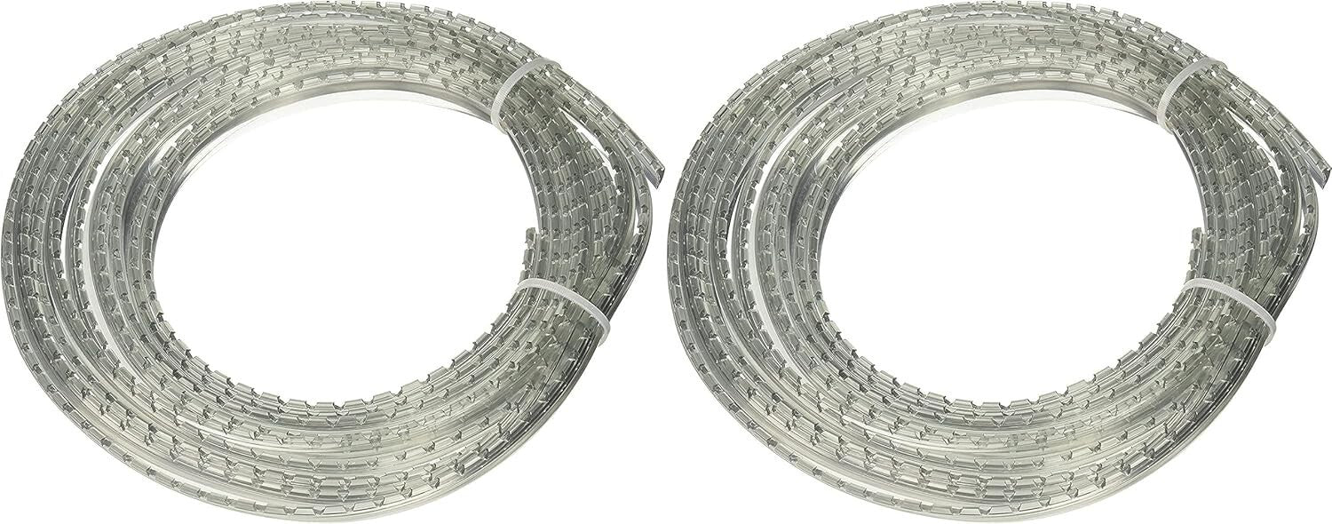 50 Feet of Clear Rubber Retainer for Woodworking Glass Doors - Noise Reduction