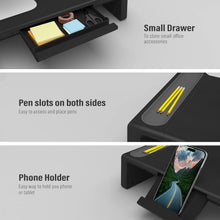 Load image into Gallery viewer, Sturdy 3-Width Adjustable Monitor Stand Riser with USB Ports &amp; Ergonomic Design