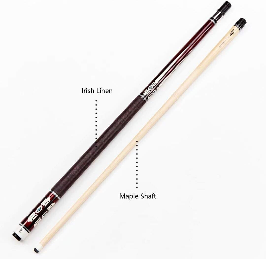 Custom 2-Piece Billiard Pool Stick Set with High-Quality Maple & Joint Protector