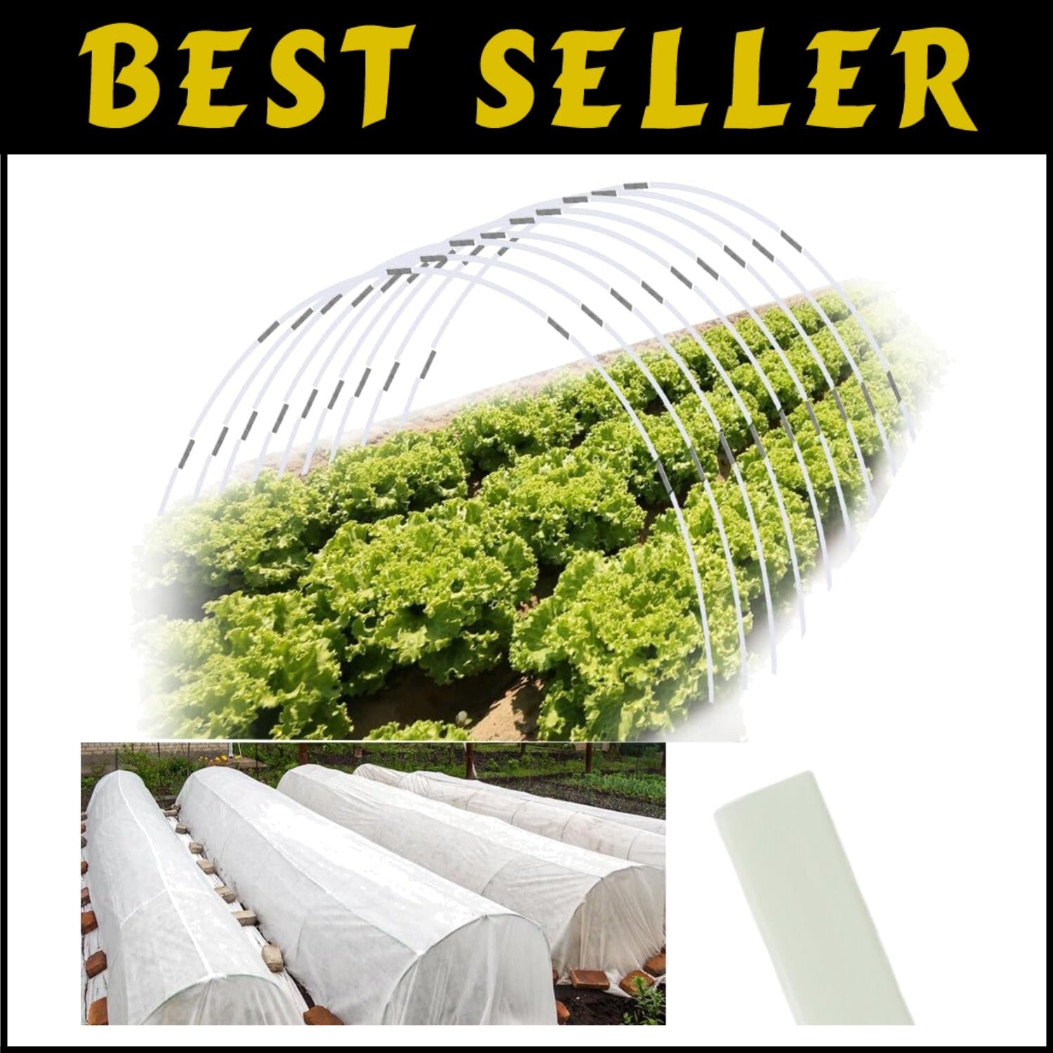 Garden Hoops 60pcs - M Size Fiberglass for Enhanced Temperature Resistance