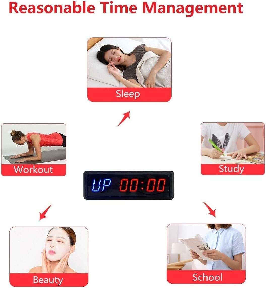 Durable LED Interval Stopwatch with Wireless Control for Effective Workouts