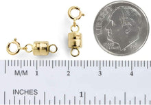 Load image into Gallery viewer, Hypoallergenic 14K Gold Magnetic Clasp with Spring Ring for Easy Jewelry Use