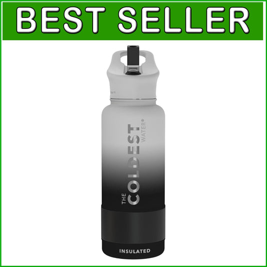 Coldest 32 oz Insulated Stainless Steel Bottle with Straw Lid - Hyperspace White