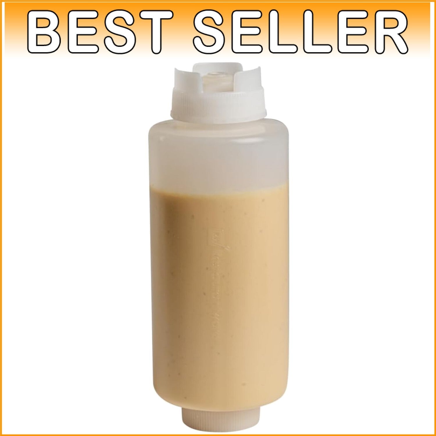 FIFO 32 oz Condiment Squeeze Bottle Set - 6 Clear Precision Dispensing Bottles