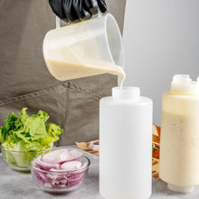 Load image into Gallery viewer, FIFO 32 oz Condiment Squeeze Bottle Set - 6 Clear Precision Dispensing Bottles