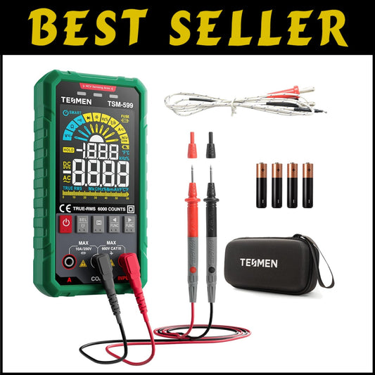 Smart TRMS Digital Multimeter – 6000 Counts, Voltage & Current Tester in Green