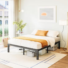Load image into Gallery viewer, Queen Size Metal Bed Frame with Reinforced Support - Minimalist Black Design
