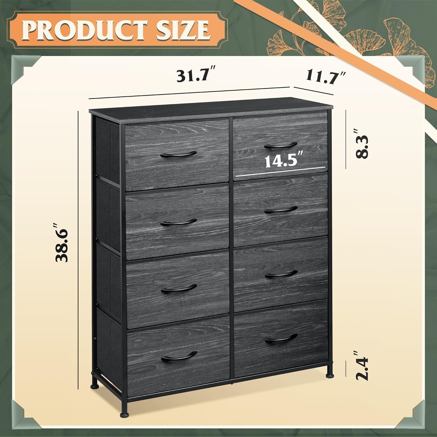 Versatile Freestanding Fabric Dresser - Ideal for Bedroom & Living Room
