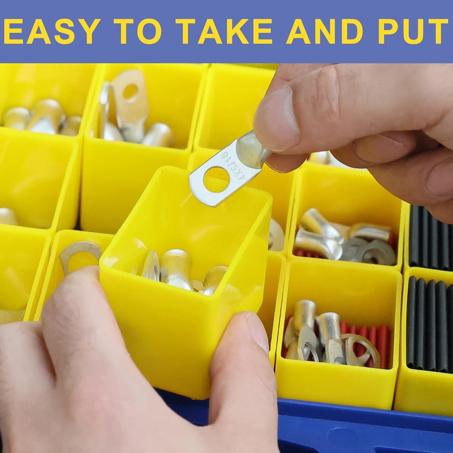 Complete 220PCS Tinned Copper Terminal Kit with Heavy-Duty Connectors & Tubing