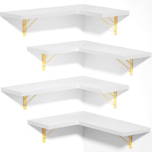 Load image into Gallery viewer, Elegant 4-Tier Wall Mounted Shelves – Rustic Wood for Any Room - 40 lbs Capacity