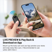 Load image into Gallery viewer, Compact 128GB Wearable Body Camera - Perfect for Travel and Pet Monitoring