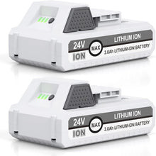 Load image into Gallery viewer, High-Capacity 24V Lithium-Ion Replacement Batteries for Snow Joe+Sun Joe