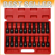 Load image into Gallery viewer, Versatile 20-Piece 1/2" Drive Allen Bit Set - Chrome Moly Steel Construction