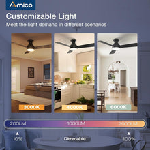 Load image into Gallery viewer, Elegant 42-Inch Low Profile Ceiling Fan with Remote, 3CCT &amp; Whisper Quiet