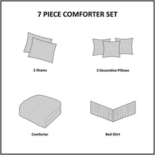 Load image into Gallery viewer, All-Season Down Alternative King Comforter Set with Decorative Shams &amp; Pillow
