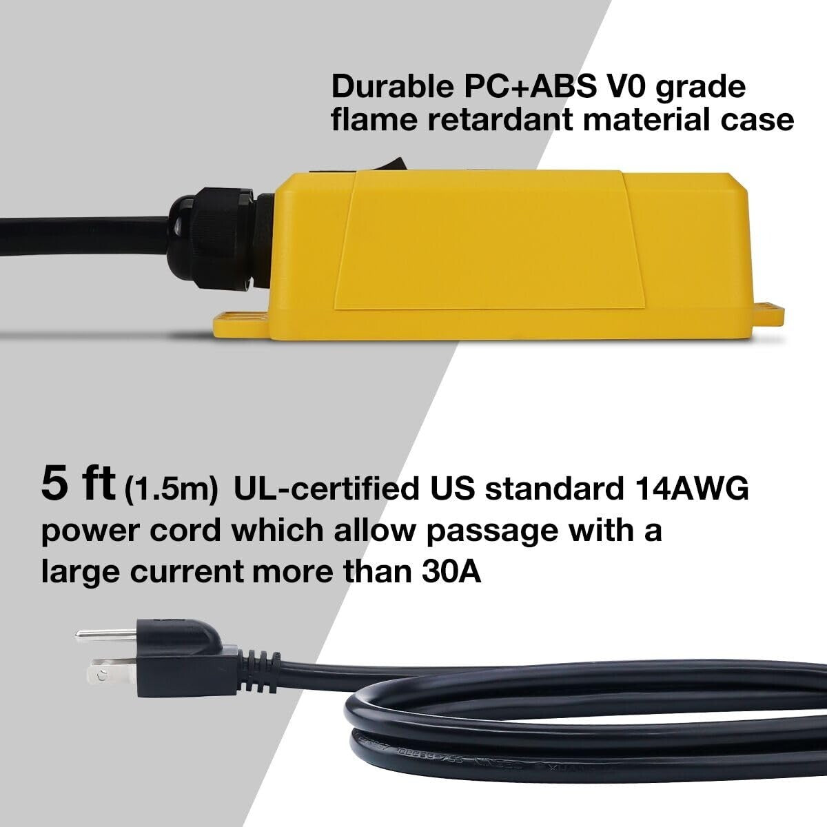 Durable Automatic Vacuum Switch for Woodworking Tools - 5 Ft Power Cord Included