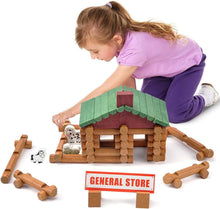 Load image into Gallery viewer, Natural Wood 170-Piece Building Logs - Inspiring Imagination in Little Builders