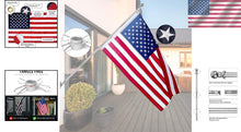 Load image into Gallery viewer, Compact 6 Ft Stainless Steel Flag Pole with Heavy Duty 3x5 Ft American Flag