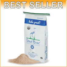 Load image into Gallery viewer, Great River Milling Organic Whole Wheat Flour - 25 Lb for Bread &amp; Pastries