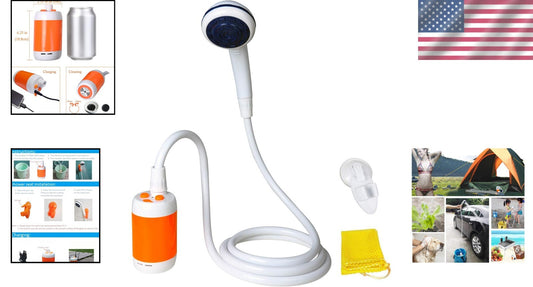 Versatile Electric Shower System with Rechargeable Battery for Pets & Camping