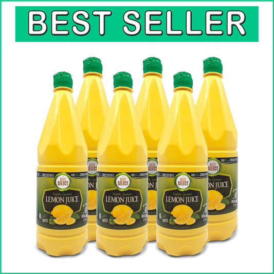 Versatile 33.8 Oz Bottles of 100% Lemon Juice - Ideal for Cooking & Beverages