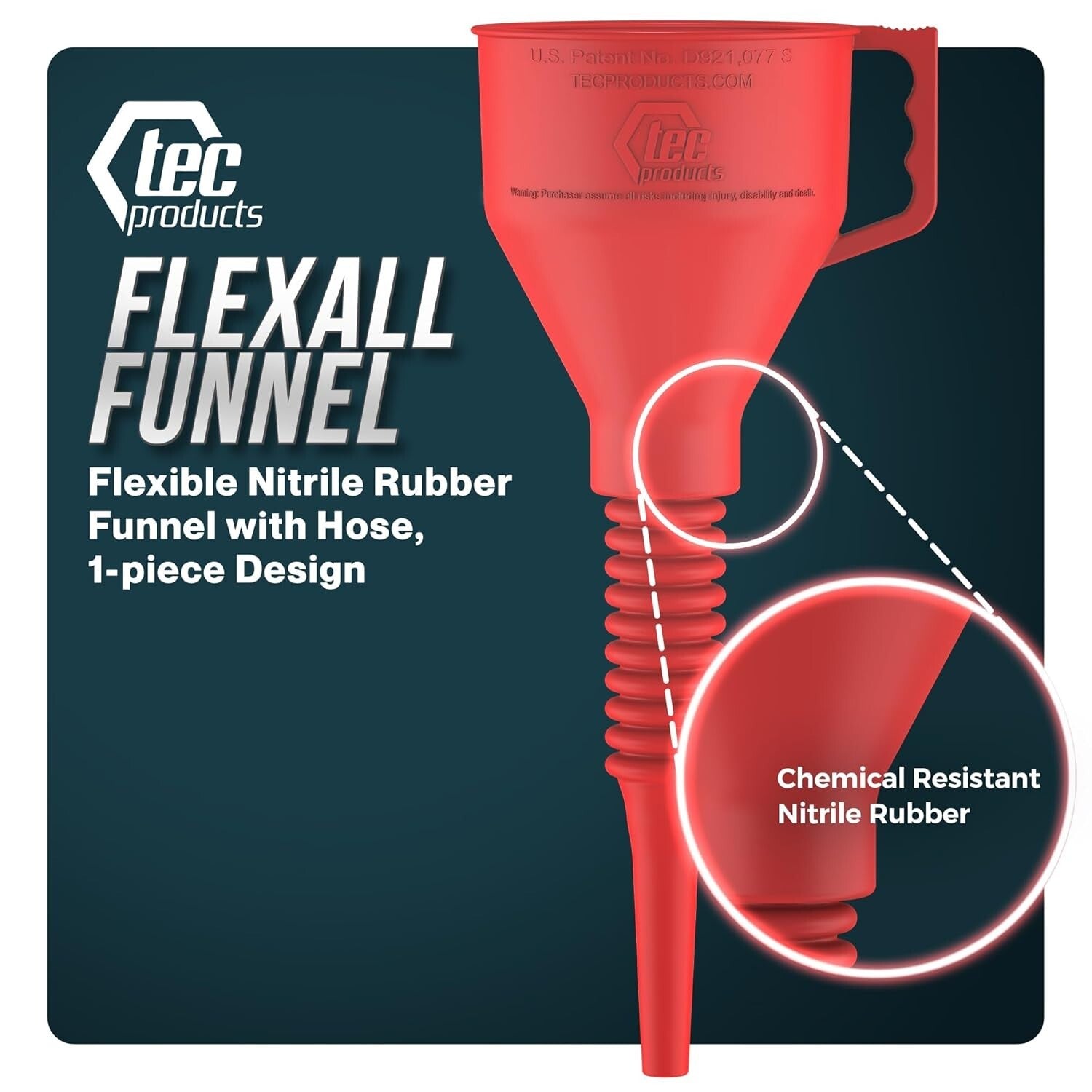 Versatile Long Funnel 16" - Ideal for Auto Oil, Transmission Fluid & More