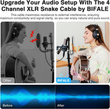 Load image into Gallery viewer, Versatile 4-Channel XLR Snake Cables 3.3FT Pair - Noise-Free Transmission