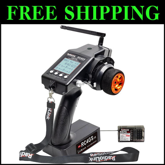 5-Channel 2.4GHz RC Transmitter with Gyro RX: 30 Models Storage & Telemetry