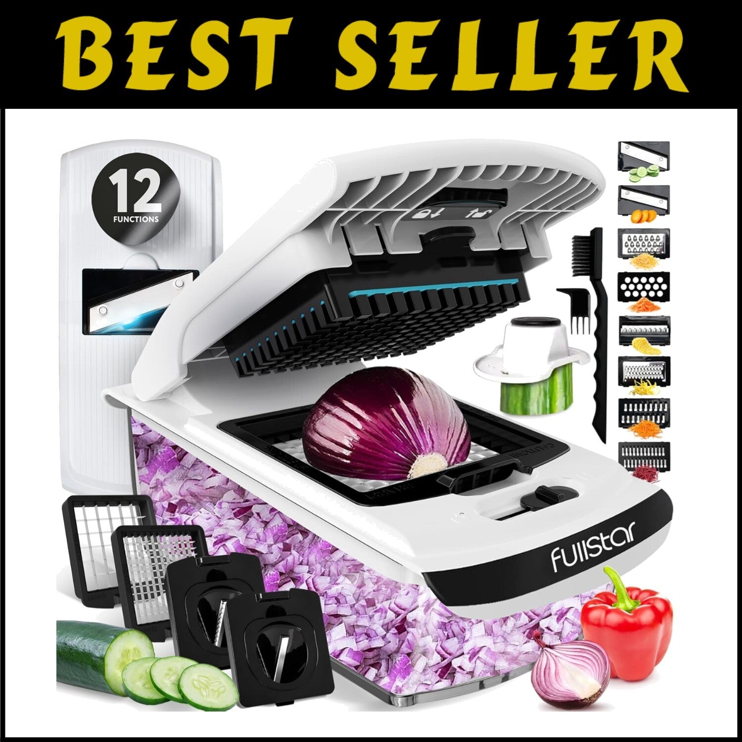 12-in-1 Vegetable Chopper & Mandoline Slicer - Effortless Meal Prep Enhancer