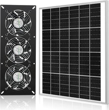 Load image into Gallery viewer, Complete 3 Fan Solar Ventilation Kit with IP67 Protection for Outdoor Spaces