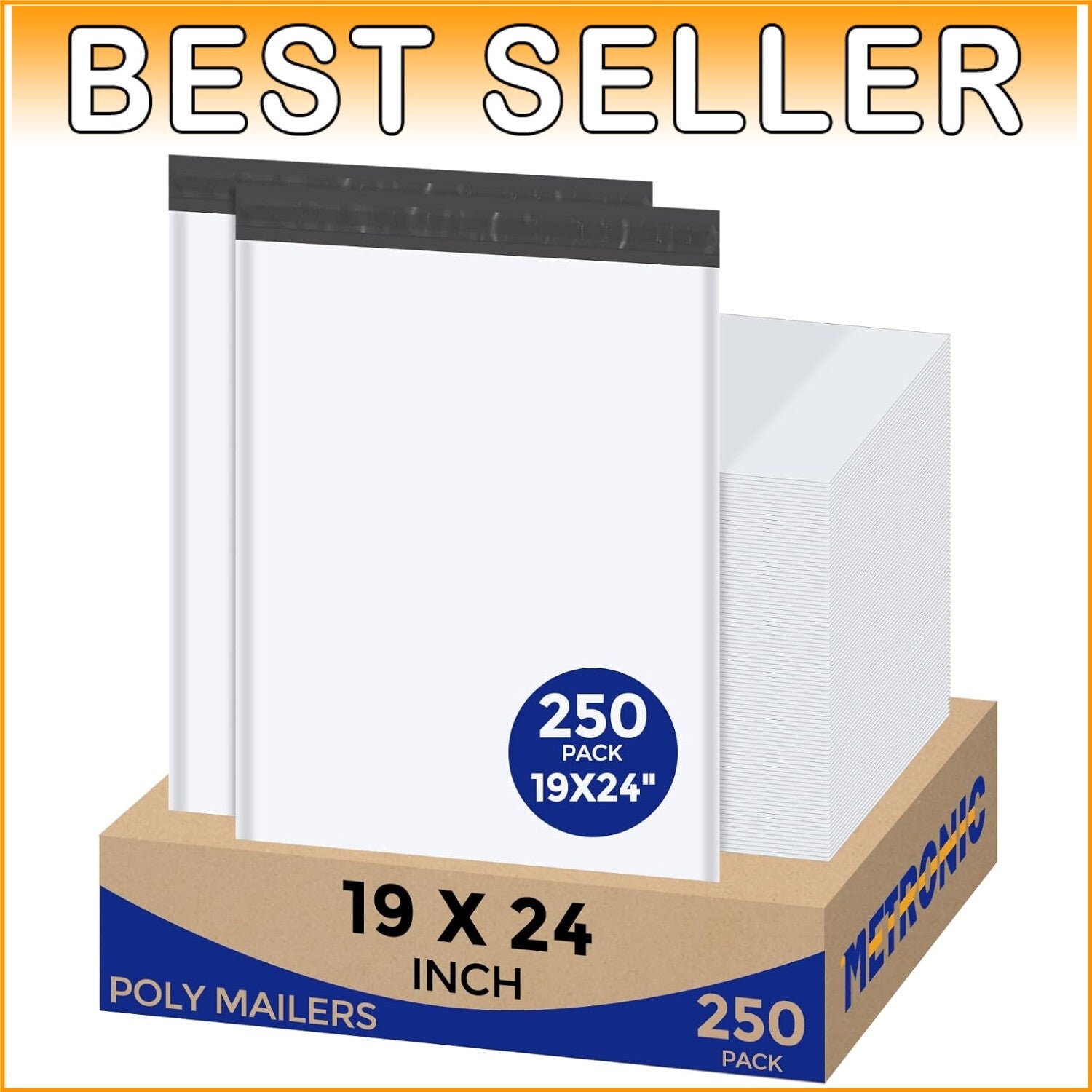 Affordable 250 Pack Self-Seal Poly Mailers - Ideal for Small Business Shipping