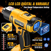 Load image into Gallery viewer, Efficient Cordless Heat Gun with Non-Slip Grip &amp; 6 Nozzles for Every Project