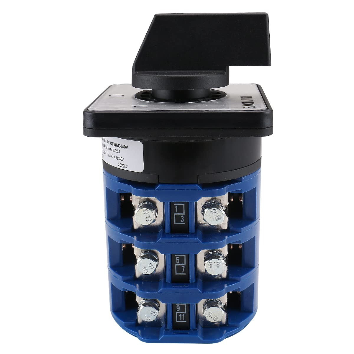 125A 660V Rotary Cam Changeover Switch - 3 Position for Electrical Wiring