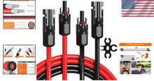 Load image into Gallery viewer, 50FT 12AWG Solar Connector Cable with UV Protection - Ideal for RVs and Vehicles