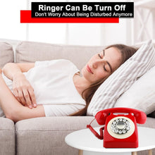 Load image into Gallery viewer, Classic Retro Corded Phone with Push-Button Dial - Perfect for Home or Office