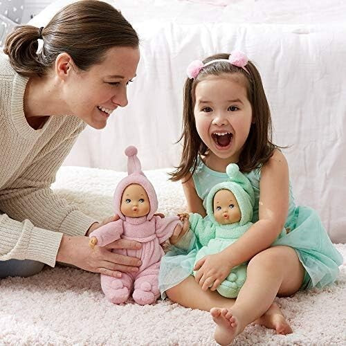 Light Skin Tone 12-Inch Baby Doll in Snuggly Pink Sleeper - Perfect Gift