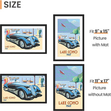 Load image into Gallery viewer, Versatile 11x17 Frames Set of 10 - Perfect for 9x15 Photos with Mat or Without