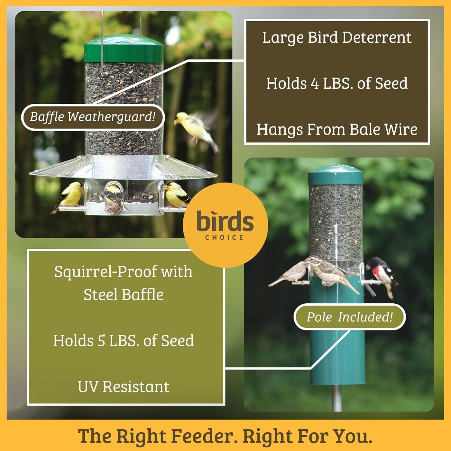 Elegant Weatherproof Bird Feeder with Weatherguard and Durable Aluminum Ports