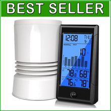 Load image into Gallery viewer, Smart Self-Emptying Rain Gauge with Blue Backlit Display &amp; Indoor Monitoring